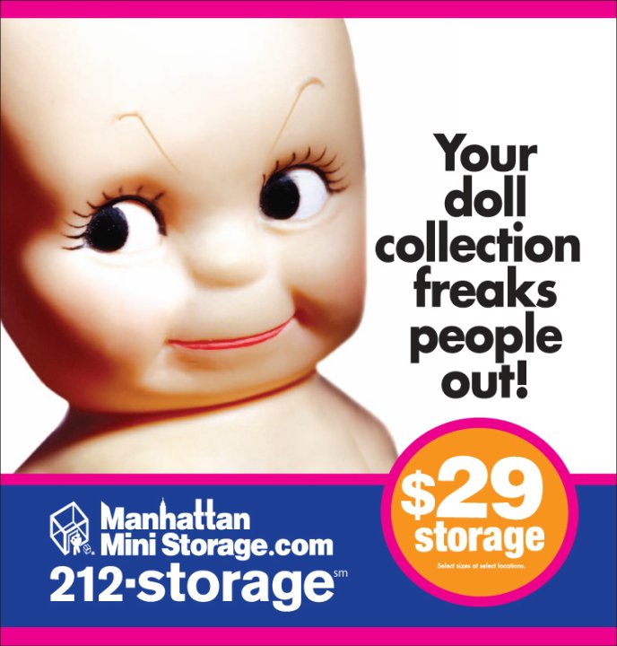 Manhattan Mini Storage Billboard - doll collection